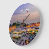 Marrakesh, Marokko - Jemaa el Fnaa plein Grote Klok (Hoek)
