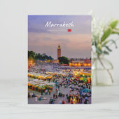 Marrakesh, Marokko - Jemaa el Fnaa plein Kaart (Staand voorkant)