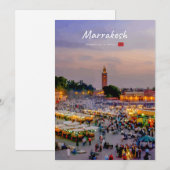 Marrakesh, Marokko - Jemaa el Fnaa plein Kaart (Voorkant / Achterkant)