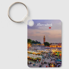 Marrakesh, Marokko - Jemaa el Fnaa plein Klassiek Sleutelhanger