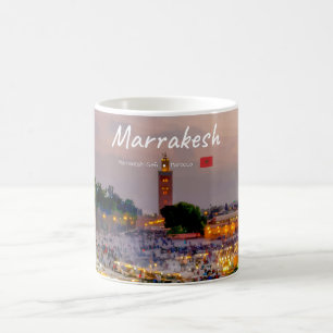 Marrakesh, Marokko - Jemaa el Fnaa plein Koffiemok