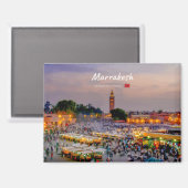 Marrakesh, Marokko - Jemaa el Fnaa plein Magneet (Voorkant / Achterkant)