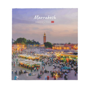 Marrakesh, Marokko - Jemaa el Fnaa plein Notitieblok