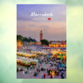 Marrakesh, Marokko - Jemaa el Fnaa plein Raamsticker (Vel 3)