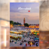 Marrakesh, Marokko - Jemaa el Fnaa plein Raamsticker (Vel 2)