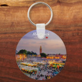 Marrakesh, Marokko - Jemaa el Fnaa plein Sleutelhanger (Voorkant)