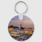 Marrakesh, Marokko - Jemaa el Fnaa plein Sleutelhanger (Achterkant)