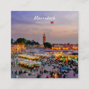 Marrakesh, Marokko - Jemaa el Fnaa plein Vierkante Visitekaartje