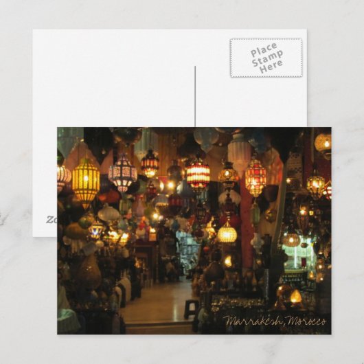 Marrakesh Marokko Lamp Shop Briefkaart (Voorkant / Achterkant)
