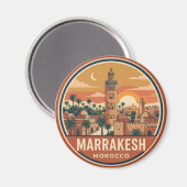 Marrakesh Marokko Magneet (Voorkant / Achterkant)