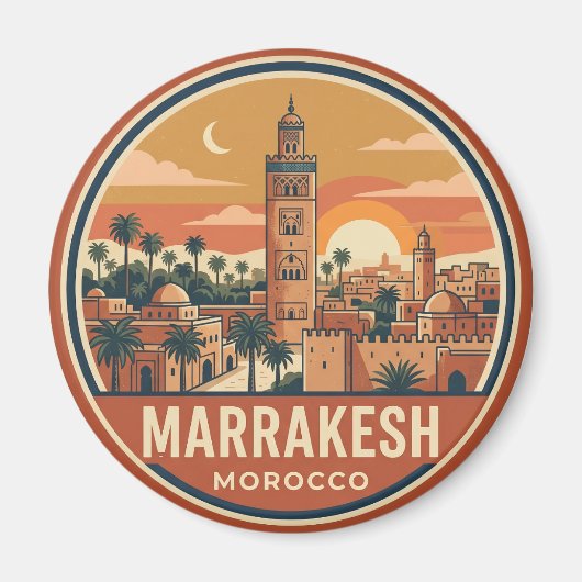 Marrakesh Marokko Magneet (Voorkant)