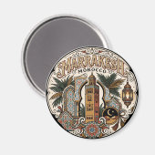 Marrakesh Marokko Magneet (Voorkant / Achterkant)