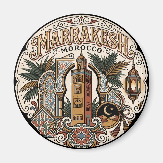 Marrakesh Marokko Magneet (Voorkant)