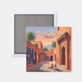 Marrakesh Marokko Magneet (Voorkant / Achterkant)