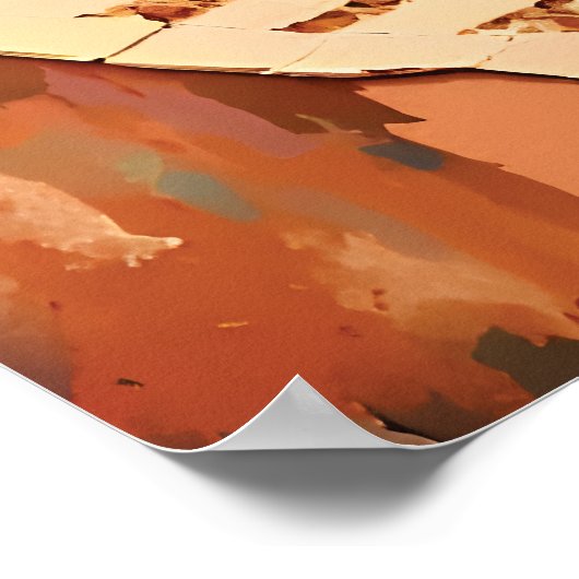 Marrakesh, Marokko Old Medina Expressionism Style Poster (Hoek)