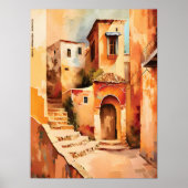 Marrakesh, Marokko Old Medina Expressionism Style Poster (Voorkant)