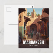 Marrakesh Marokko Reizen Briefkaart (Voorkant / Achterkant)