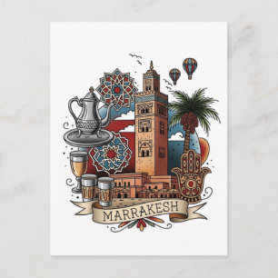 Marrakesh Marokko Reizen Briefkaart