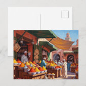 Marrakesh Marokko Reizen Briefkaart (Voorkant / Achterkant)