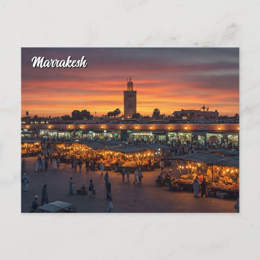 Marrakesh Marokko Reizen Briefkaart (Voorkant)