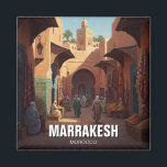 Marrakesh Marokko Reizen Magneet<br><div class="desc">Marrakesh, vaak de "Rode Stad" genoemd vanwege zijn kenmerkende rode zandstenen gebouwen, is een van de meest levendige en historische steden van Marokko. Gelegen aan de voet van het Atlasgebergte, is het al eeuwenlang een belangrijk cultureel en handelscentrum. In het hart van Marrakesh ligt de bruisende Jemaa el-Fana, een beroemd...</div>