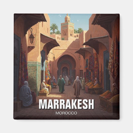 Marrakesh Marokko Reizen Magneet (Voorkant)