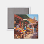 Marrakesh Marokko Reizen Magneet (Voorkant / Achterkant)