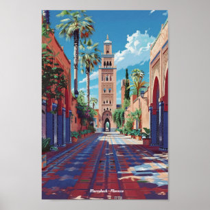 Marrakesh Marokko Reizen Poster