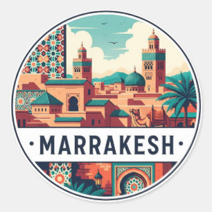 Marrakesh Marokko Reizen Ronde Sticker