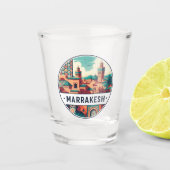 Marrakesh Marokko Reizen Shot Glas (Voorkant)
