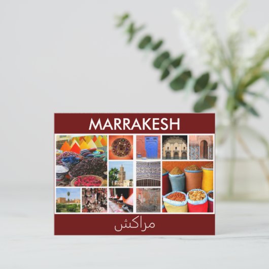 marrakesh marokko scènes briefkaart (Staand voorkant)
