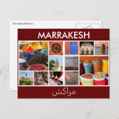 marrakesh marokko scènes briefkaart (Voorkant / Achterkant)