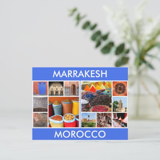 marrakesh marokko scènes briefkaart (Staand voorkant)