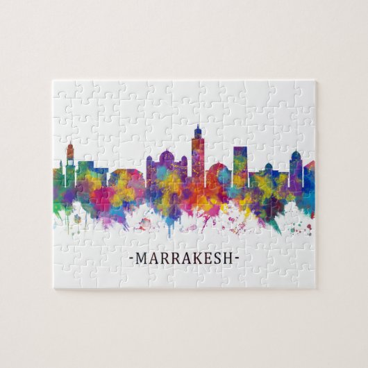 Marrakesh Marokko Skyline Legpuzzel (Horizontaal)