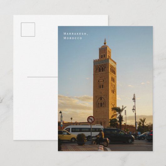 Marrakesh Marokko Stadssfeer Straatscène Briefkaart (Voorkant / Achterkant)