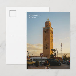 Marrakesh Marokko Stadsstemming Straatscène Briefkaart