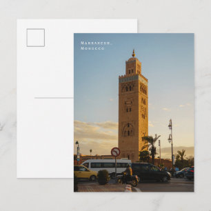 Marrakesh Marokko Stadsstemming Straatscène Briefkaart