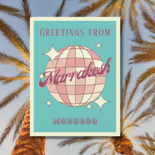 Marrakesh Marokko vakantie Retro  Briefkaart