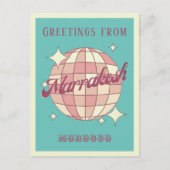 Marrakesh Marokko vakantie Retro Briefkaart (Voorkant)