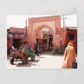 marrakesh medina deur briefkaart (Voorkant)