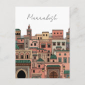 Marrakesh Morocco Travel Briefkaart (Voorkant)