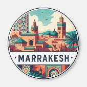 Marrakesh Morocco Travel Magneet (Voorkant)