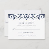 Marrakesh RSVP-kaart | marine RSVP Kaartje (Voorkant)