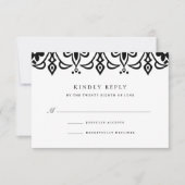 Marrakesh RSVP-kaart | Zwart RSVP Kaartje (Voorkant)