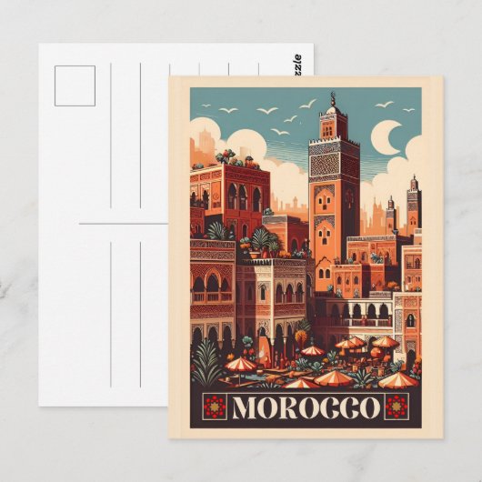 Marrakesh stad Marokkaanse vibes geschenken Briefkaart (Voorkant / Achterkant)
