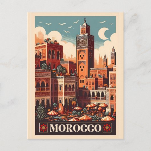 Marrakesh stad Marokkaanse vibes geschenken Briefkaart (Voorkant)