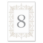 Marrakesh Table Number Kaart | Linen Greige (Achterkant)