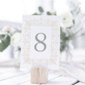Marrakesh Table Number Kaart | Linen Greige