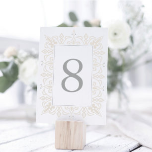 Marrakesh Table Number Kaart   Linen Greige