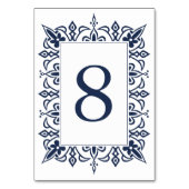 Marrakesh Table Number Kaart | marine (Achterkant)
